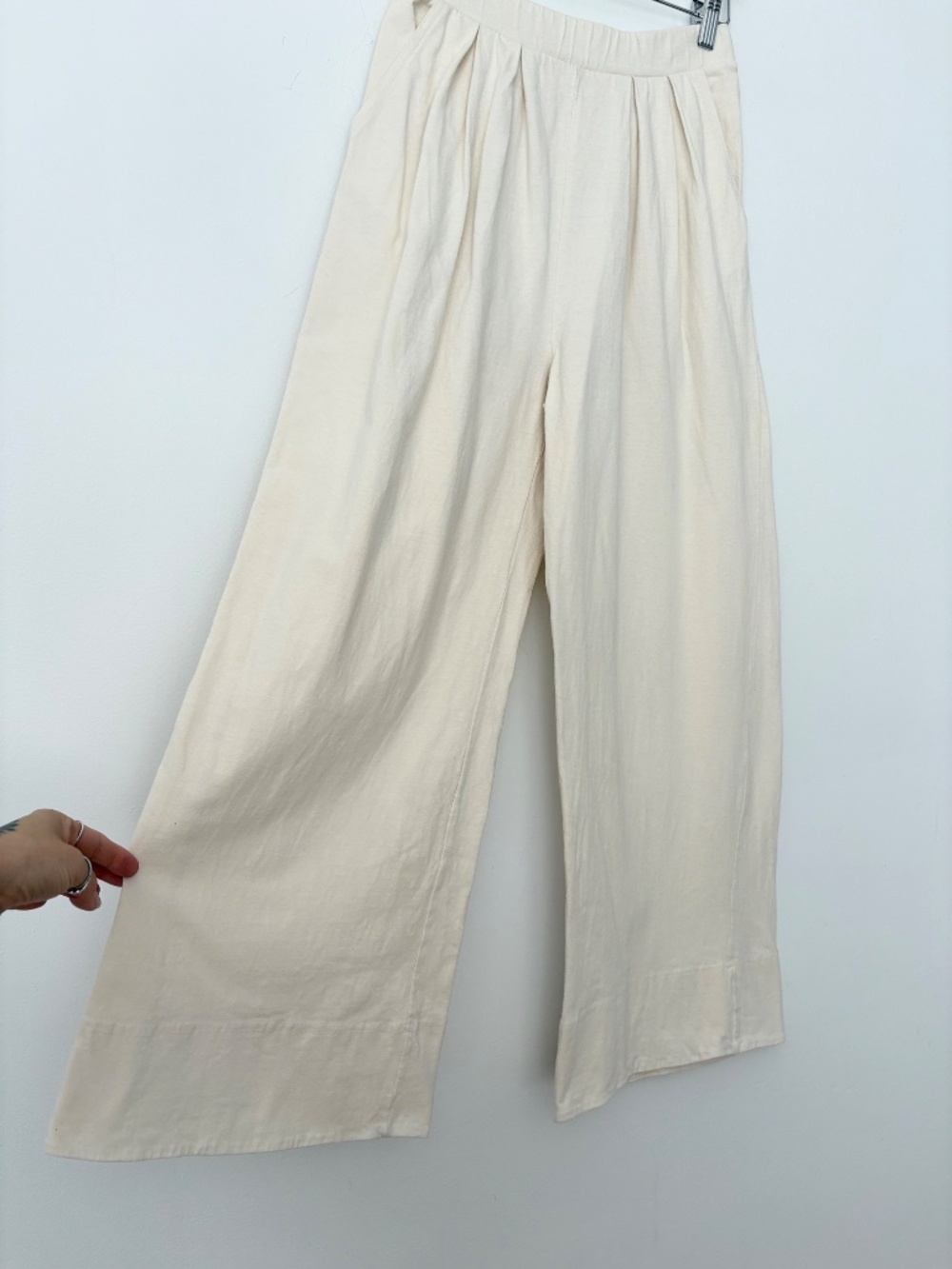 Free people beach wide leg pull on pants - Picture 4 of 7